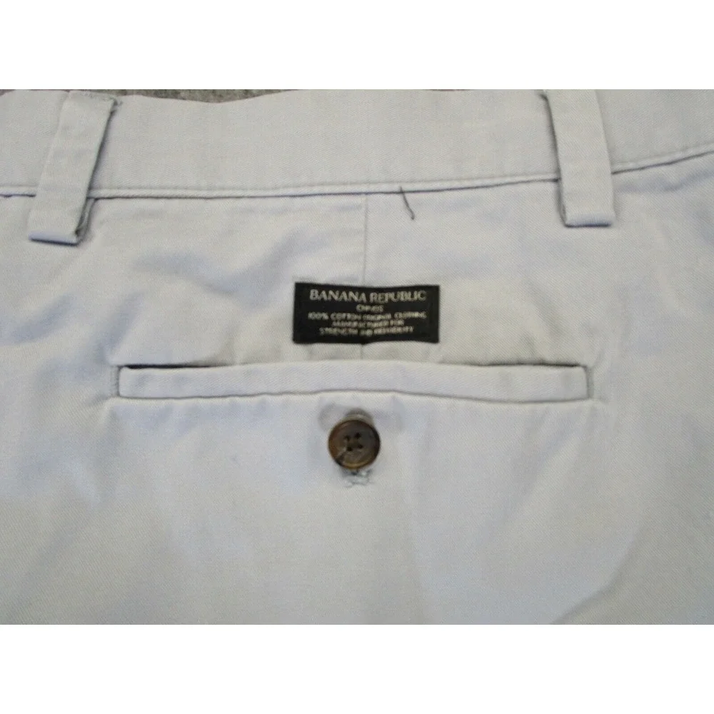 Banana Republic Chino Shorts blue Men's Size 35 pre-owned flat front‎ pocket